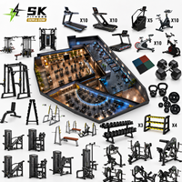 Équipement de musculation commercial SK 1000 m² pour entraînement de force, cardio et triceps - Ensemble de fitness en métal pour hôtel/club