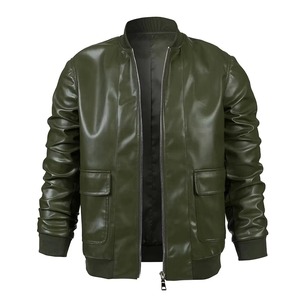 Wholesale PU Leather <b>Jackets</b> Trendy <b>Men's</b> Fashion Streetwear Outerwear at Factory Price Bulk Orders <b>jacket</b> <b>for</b> <b>men</b> - Product Image 1