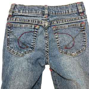 2T pantalón bordado Baggy Streetwear Denim | Hip Hop Hebilla Correas | Edgy Grunge Outfit | Dark Y2K Estética | Patchwork de pierna ancha - Product Image 2