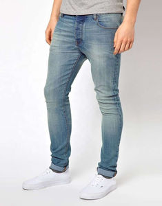 Jeans pour hommes de qualité supérieure, bleu foncé, logo personnalisé, 100% coton, écologique, respirant, lavé, service OEM disponible, Pakistan - Product Image 6