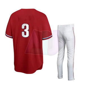 Conjunto de Camiseta y Pantalones de Béisbol de Alta Calidad con Logotipo Personalizado para Jugadores Adultos, Talla Grande, en Material Transpirable 100% Poliéster - Product Image 2
