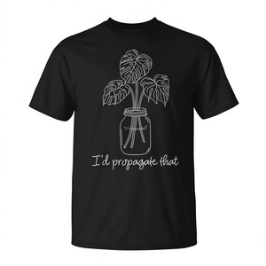 T-shirt unisexe pour adulte à col rond et manches courtes, imprimé en sérigraphie avec le motif de la plante Monstera Deliciosa - Product Image 2