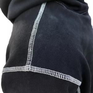 Ensemble de survêtement en molleton de coton pour homme, taille plus, avec capuche et pantalon de jogging, impression de logo personnalisé, couleur unie, vêtements décontractés - Product Image 3