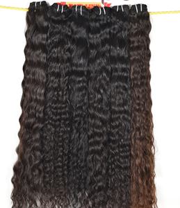 Fabricado EN LA India Deep Wave Natural 100% Color Ninguno Procesado químicamente Paquete barato por las mejores marcas Extensiones de cabello humano - Product Image 1