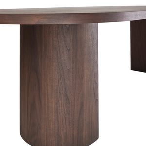 Table à manger de restaurant moderne de style européen en bois fini noyer avec pied en bois Anton - Product Image 6