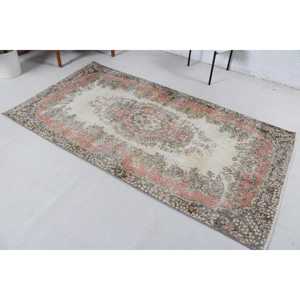 Tapis turc 3,8x7,2 pieds, tapis persan rouge en laine - Product Image 1