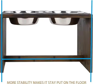 Cuencos elevados para perros Estación de alimentación elevada para perros con 2 cuencos Fácil de limpiar por Crescent Crafts - Product Image 3