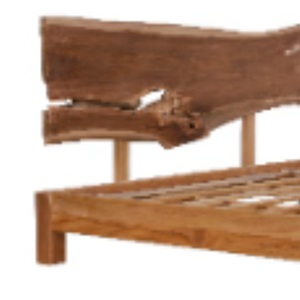 Luxury <b>Double</b> Size <b>Bed</b> with Sturdy Wooden <b>Bed</b> Frame and Natural Teak Wood Material for Bedroom Furniture Decoration - Product Image 6