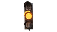 Feu de signalisation LED 200 mm noir 5 mm rouge/vert/jaune à compte à rebours en polycarbonate pour usage routier 9 kg Ileritraffic SN-01-06-200