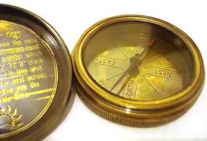 Reloj de sol náutico vintage con brújula Hatton Garden brújula marítima reloj de sol grabado Hatton Garden brújula reloj de sol - Product Image 3