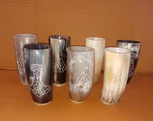 Vidrio de cuerno personalizado OEM ODM hecho en India curvado único por artesanía creciente - Product Image 3