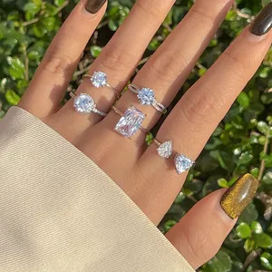 Fabricant de bagues personnalisées, bijoux fins, luxe, argent sterling 925, zircon, moissanite, bagues de promesse, bagues de fiançailles pour femmes - Product Image 2