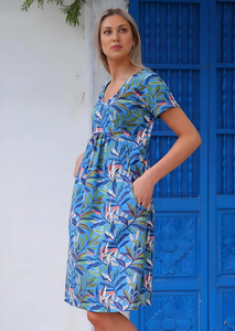 Robe Etta à la vente chaude, robes en coton à manches courtes pour femmes, offrant un tissu doux au toucher et un style élégant décontracté sans effort - Product Image 2