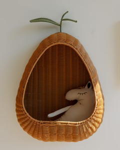 Pear Wicker <b>Wall</b> <b>Basket</b> Handmade Storage <b>Baskets</b> Natural Rattan Modern Multifunction Made in Viet Nam - Product Image 1