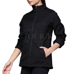 Chaquetas Softshell de mujer de calidad superior de talla grande de punto transpirable ecológico de nailon/poliéster al por mayor - Product Image 2