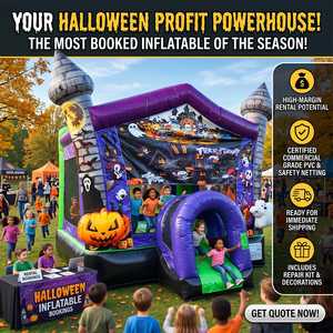 <span class=keywords><strong>Château</strong></span> gonflable commercial directement de l'usine, thème Halloween, pour location événementielle - Product Image 1