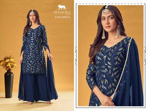 Pakistaní India vestidos de las mujeres nuevas llegadas 2022 salwar kameez Shalwar Georgette fiesta casual y vestido 2022 - Product Image 3