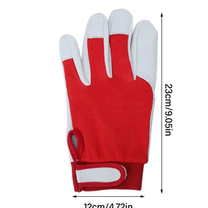 Guantes de soldadura de cuero, herramienta de Color aleatorio, guante protector resistente al desgaste, suministros para soldador, guantes cómodos de trabajo seguros en el lugar de trabajo - Product Image 1