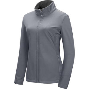 Chaqueta cortavientos Softshell personalizable ligera para mujer impermeable a prueba de viento tiras reflectantes duraderas cremallera algodón - Product Image 1