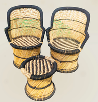 Ensemble de chaises longues et tabourets de jardin en rotin/osier, de haute qualité, modernes, classiques, confortables et relaxants, multifonctionnels pour l'extérieur et la chambre
