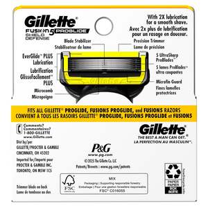 Recharges de rasoir Gillette ProGlide Shield pour hommes, 4 recharges de lames - Product Image 6