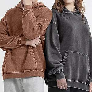 Ropa de calle, sudaderas con capucha lavadas con ácido Vintage de peso pesado, sudaderas con capucha lavadas térmicas de mejor venta de algodón 100% - Product Image 3