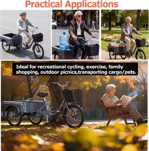 Triciclo Plegable para Adultos Mayores, MEJOR Material de Marco, Ruedas de 20 Pulgadas de Baja Distancia Entre Ejes, Diseño de 3 Ruedas, Pedales, Capacidad de Carga, Engranajes Perfectos, Sistema de Frenado - Product Image 5