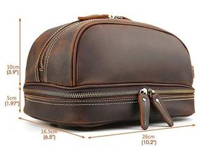 Male Custom Logo Hot Sale Black Makeup Bag Toiletry Travel Cosmetic Bags for Men High Quality Leather Wash Bag Waterproof Zipper - Product Image 6