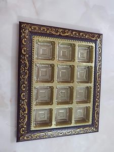 Plateau à chocolat en bois pour table basse Plateau de service bleu avec poignées un plateau décoratif pour chaque pièce - Product Image 5