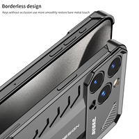 Nouvelle coque de téléphone de luxe en alliage avec cadre protecteur PU+AL, dissipation thermique, ultra-fine, antichoc pour 13 14 15 16 Pro Max Plus