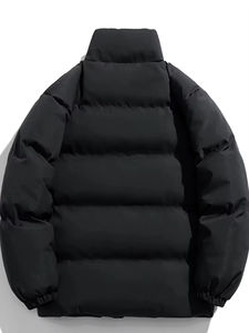 Chaqueta Acolchada para Hombre OEM, Estilo Urbano Personalizable, Chaquetas Bomber de Color Sólido, Ropa de Invierno de Alta Calidad Hecha de Poliéster - Product Image 4