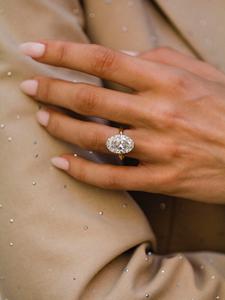 Bague de fiançailles Moissanite coupe ovale 12x8mm | Bague solitaire en or ou en argent | Anniversaire de mariage de mariée bijoux fins OEM - Product Image 4