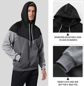 Custom blank men flat pocket <b>hoodie</b> heavy cotton unisex sweatshirts clothing logo custom <b>oversized</b> thick men's hoodies - Product Image 4