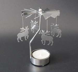 ที่วางเทียนรูปกวางอะลูมิเนียมเคลือบเงาสำหรับตกแต่งบ้านงานปาร์ตี้คริสต์มาส - Product Image 4