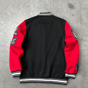 In High Quality Customized Lightweight Oem Design Pakistan Manufacture Lettermen Jacket Black Red Winter Jacket - Product Image 2