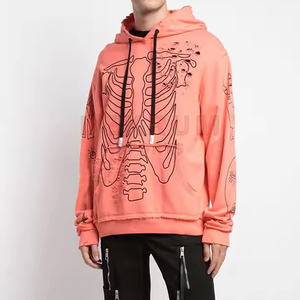 บริการ OEM ปี 2026 เสื้อฮู้ดดี้แฟชั่นฤดูหนาวคุณภาพสูง สไตล์ดิสเทรส ขายดีที่สุด เสื้อผ้าผู้ชาย ระบายอากาศได้ดี เสื้อฮู้ดดี้สไตล์ดิสเทรส - Product Image 3