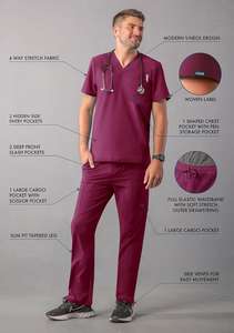 Uniformes de gommage médical femmes gommage infirmière uniforme haut pour l'hôpital Service OEM - Product Image 4