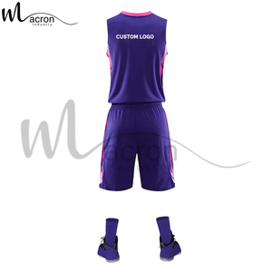 เครื่องแบบบาสเก็ตบอลของผู้ชายเสื้อและกางเกงขาสั้นเครื่องแบบบาสเก็ตบอลดีไซน์ล่าสุด - Product Image 3