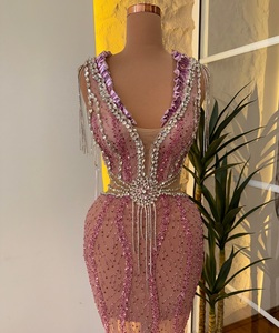 Luxe tendance noir strass robe de soirée sirène robe de bal hors épaule Gala robe de soirée prête à expédier - Product Image 2