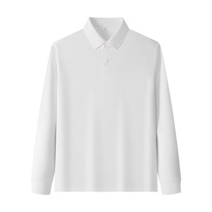 2025 hommes pour Polo T-Shirt haut épais manches longues tissu extensible résistant à l'usure pour sport tenue décontracté Version femme également - Product Image 6