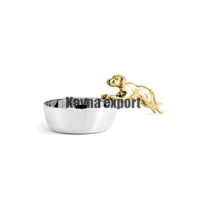 Comedero para Perros de Acero Inoxidable 304 Pulido de Lujo, Metal Dorado Ecológico para Fiestas - Product Image 1