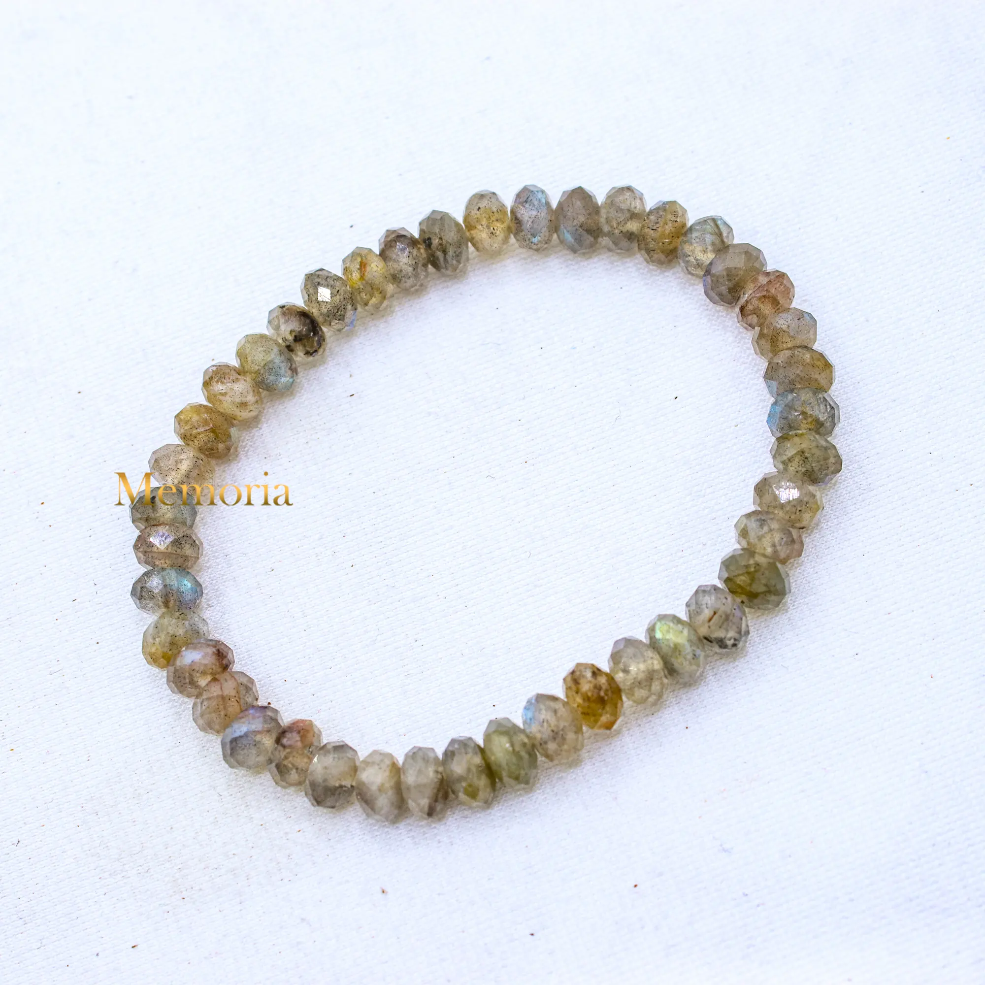 Natural Labradorite Round Faceted Gemstone Bracelet Chakra Healing Stratchable Bracelet For Mens & Women Jewelry Wholesaler