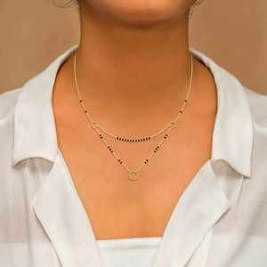 จี้สร้อยคอทอง 14K ดีไซน์เรียบหรู สไตล์ราชวงศ์ พร้อมสร้อยคอสแตนเลสสำหรับผู้หญิง สวมใส่ได้ทุกวัน - Product Image 5