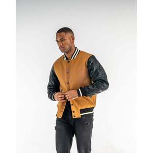 Negozio Imperio Bomber da uomo grigio in similpelle con tessuto stile unico taglia S - Product Image 3