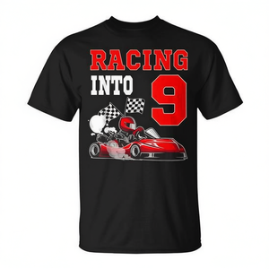 Maglietta a Tema Go-Kart per il 9° Compleanno, Idea Regalo Promozionale per Bambini di 9 Anni - Product Image 2