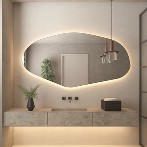 Espejo de Pared Decorativo de Lujo Estilo Moderno al por Mayor Diseños Redondos Irregulares de Tamaño Completo para Salas de Estar Baños Decoración del Hogar a Bajo Precio - Product Image 1