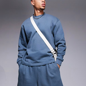 New fashionable <b>Crewneck</b> basic <b>mens</b> <b>Sweatshirt</b> Comfortable Stylish 100%cotton blended Oversized Drop Shoulder <b>Sweatshirt</b> for <b>Men</b> - Product Image 2