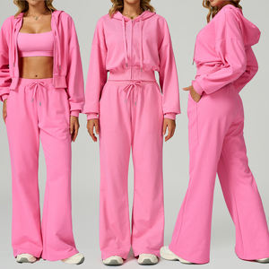 Ensemble d'été pour femmes à manches régulières personnalisé Ensemble sur mesure survêtement pour femmes Ensemble 2 pièces en coton - Product Image 2