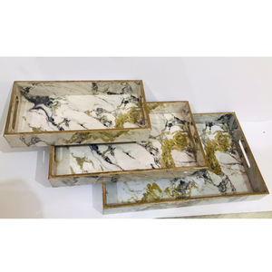 La mejor calidad de exportación Recién llegado Bandeja de madera natural Plato de servicio Diseño moderno Tamaño personalizado en el hogar Oficina Restaurantes Deco - Product Image 2