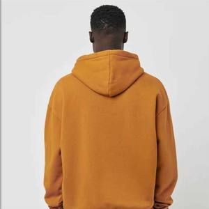 Sweatshirt à capuche décontracté en molleton lourd de 400g pour hommes, sweat-shirt personnalisé de haute qualité de couleur unie, technique d'hiver brodé - Product Image 3